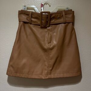 Brown leather skirt! :)